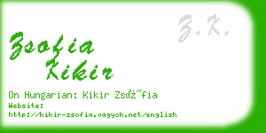 zsofia kikir business card